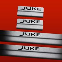 Listwa progowa NISSAN JUKE Stal nierdzewna 304 mat z czarnymi literami 4szt