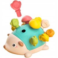 JEŻYK SENSORYCZNY EDUKACYJNY MONTESSORI WYJMOWANE KLOCKI EDUKACYJNY KOLCE