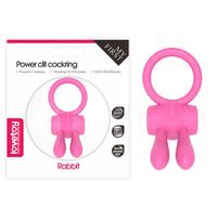power clit silicone cockring pink