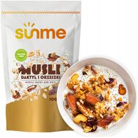 MUSLI BEZGLUTENOWE 1kg Płatki Owsiane Orzechy Ziemne Pecan Daktyle Chia