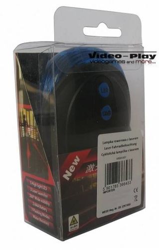 LAMPKA ROWEROWA LED + LASER na Arena.pl