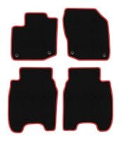 Dywaniki welurowe CARLUX-RED Honda Civic IX 2012- hatchback czarne