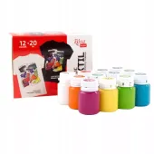 Farby do tkanin Style Rosa Talent 12x20ml Zestaw farb 12 kolorów