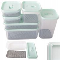 2 x POJEMNIKI PLASTIKOWE NA ŻYWNOŚĆ ZESTAW 6szt SZCZELNE HERMETYCZNE LUNCHB