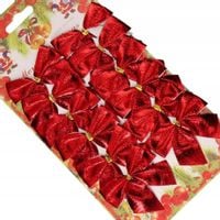 KOKARDKI KOKARDY NA CHOINKĘ STROIK12SZT BŁYSZCZĄCE