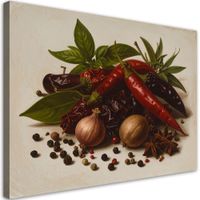 Obraz do kuchni jadalni restauracji, Czerwone papryczki 100x70