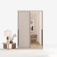 Szafa przesuwna ADAPTE z lustrem 140 / 215 z półkami i drążkami - Kaszmir