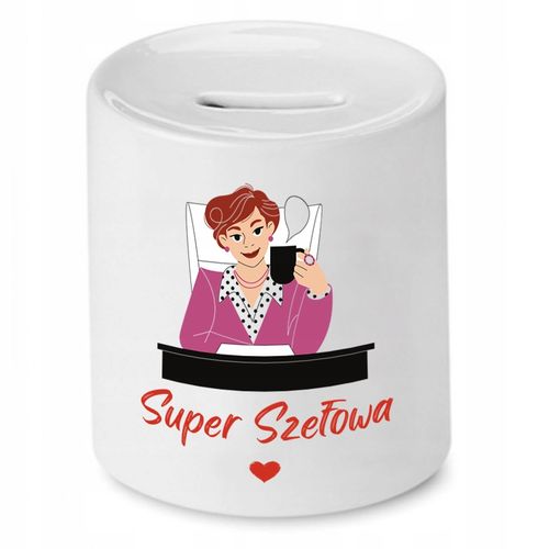 Skarbonka Dla Szefa Szefowa Super Szefowa Prezent Z Nadrukiem Ze Zdjęciem na Arena.pl