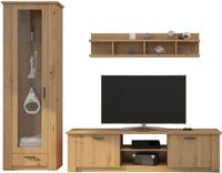 Mała meblościanka California z witryną dąb artisan