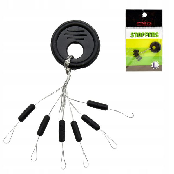 STOPER stopery czarne Cylindryczne Małe rozmiar L - 6 szt zdjęcie 1
