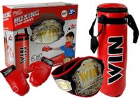 ND24_7122 Zestaw Bokserski Worek Rękawice Pas Zw