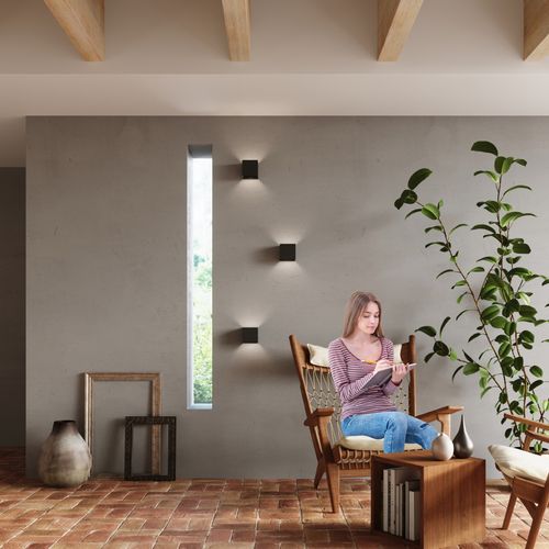 Kinkiet LUCA czarny LED IP54 na Arena.pl