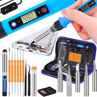 Zestaw Lutowniczy LUTOWNICA PRECYZYJNA 80W WYŚWIETLACZ LCD Walizka Odsysacz