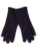 Rękawiczki damskie czarne haft liść dotykowe 24 YOCLUB