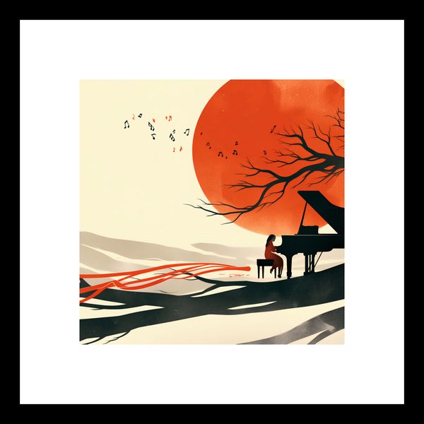 Plakat 20x20cm Pianistka zdjęcie 3