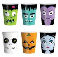 Kubeczki papierowe Halloween, 6 szt.