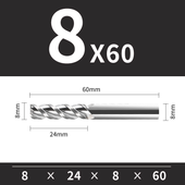 Frez Trzpieniowy VHM 3-Ostrzowy Rozmiar: Ø8x24x8Dx60L