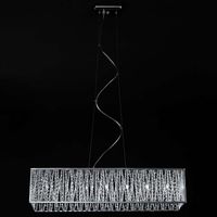 Halogenowa LAMPA wisząca VANESSA P0282-07L-F4QL Italux glamour OPRAWA kryształkowy ZWIS crystal chrom przezroczysty