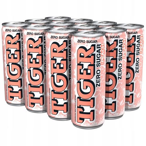 Napój energetyczny Tiger Zero Sugar Peach 12x250ml na Arena.pl
