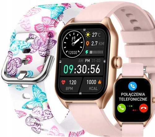 SMARTWATCH dziewczęcy Rubicon SMS KROKI POLSKIE MENU 2 PASKI W KOMPLECIE na Arena.pl