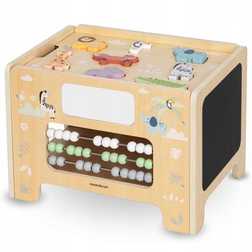 Drewniana Skrzynia Edukacyjna Siedzisko Dziecięce Manipulacyjna Montessori na Arena.pl