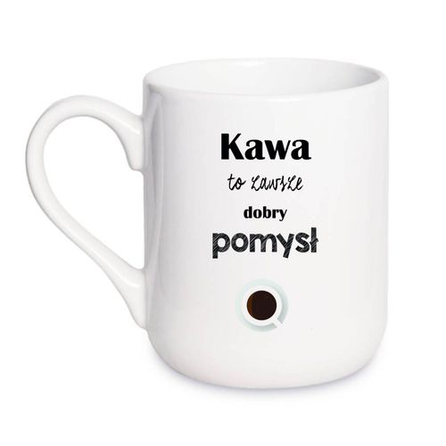 KUBEK "KAWA TO ZAWSZE DOBRY POMYSŁ" Wzór - Elegant Coffee 330 ml na Arena.pl