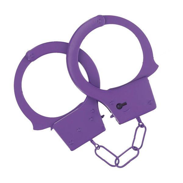 Classic Metal Handcuffs - Purple zdjęcie 3