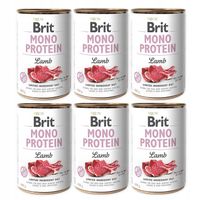 BRIT MONO PROTEIN LAMB MOKRA KARMA JEDNOBIAŁKOWA DLA PSA JAGNIĘCINA 6x400g