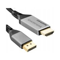 Kabel DP HDMI Przewód DisplayPort 4K 60Hz HD Spacetronik 5m Mocny Oplot