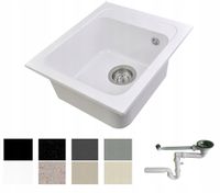 ZLEW ZLEWOZMYWAK GRANIT 8 kolorów 41x47 + SYFON