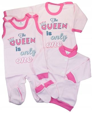 Wyprawka Dla Noworodka Komplet 5 Części BAWEŁNA 56 zdjęcie 1