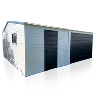 Garaż Blaszany Blaszak dwustanowiskowy 7x5m Biały RAL Ciemny Grafit MAT