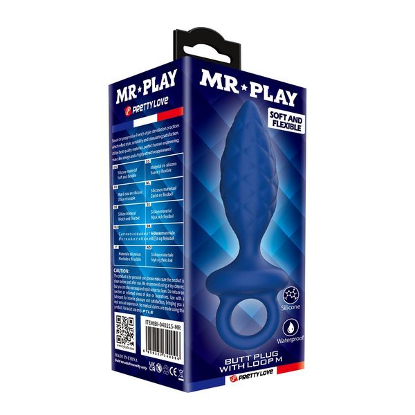 Mr. Play Butt Plug With Loop – Size M zdjęcie 8