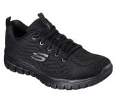 Skechers damskie buty sportowe GRACEFUL-GET CONNECTED 12615 BBK BLACK 38