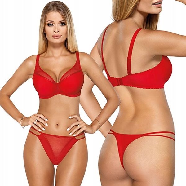 Biustonosz push-up PariPari Ellie czerwony 85F zdjęcie 7