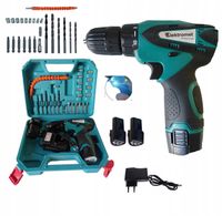 WKRĘTARKA WIERTARKA AKUMULATOROWA 2xAKU NASADKI BITY LED WALIZKA ZESTAW 18V