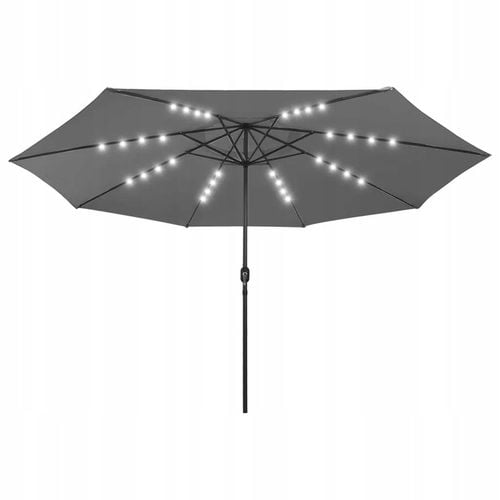 Parasol ogrodowy z LED, 400 cm, antracytowy na Arena.pl