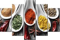 100CM 150CM OBRAZ 5 ELEM SMAKI ŚWIATA ŚCIENNY