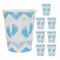 kubeczki baby shower niebieskie 8 szt.