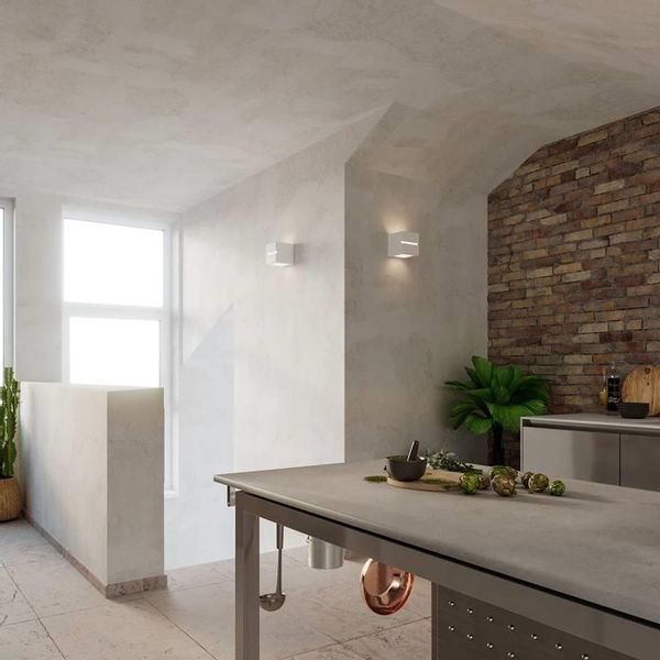 Kinkiet LAMPA ścienna SL.0230 ceramiczna OPRAWA przyścienna kostka cube biała zdjęcie 5