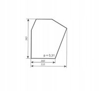 szyba drzwi dolna - drzwi dół ciągnika Zetor 3320 3340 4320 4340 69117913