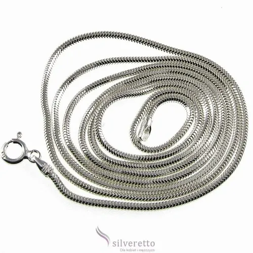 Długi srebrny łańcuszek żmijka okrągła snake 70 cm na Arena.pl
