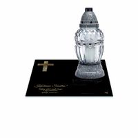 SZKLANA PODSTAWKA POD ZNICZE 30x30cm 505f Siostro