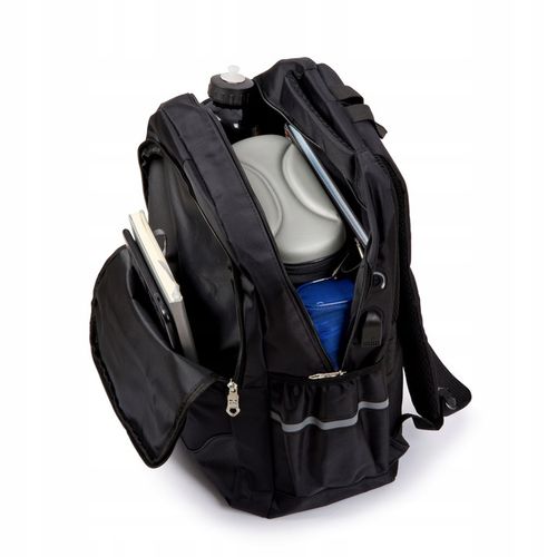 Bivacc Pojemny plecak szkolny młodzieżowy czarny zestaw 3 szt Bivacc na Arena.pl