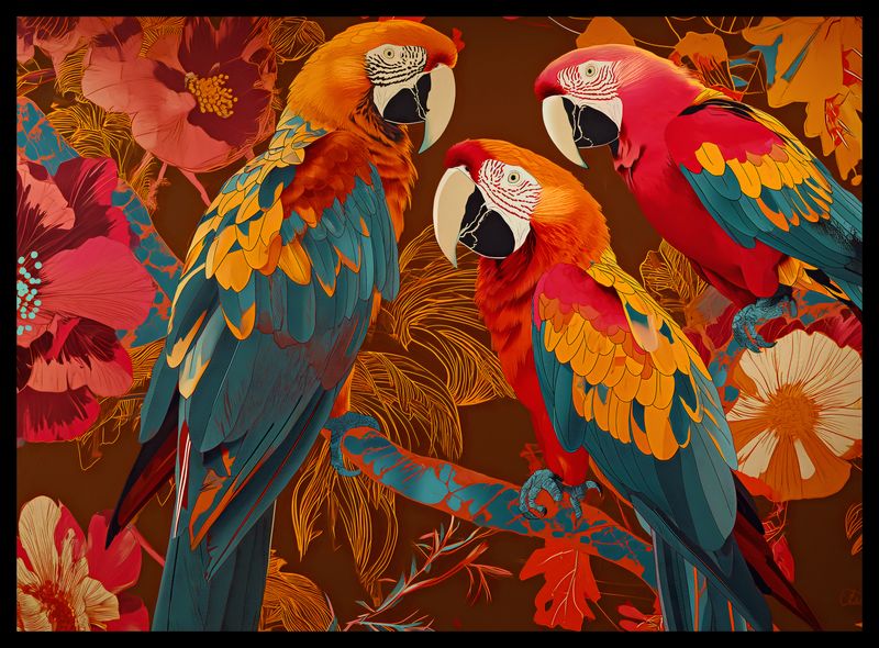 Plakat 55x40cm Kolorowe Ary zdjęcie 2