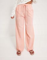 NELLY POMARAŃCZOWE LUŹNE SPODNIE LEN PR3 NG5__S