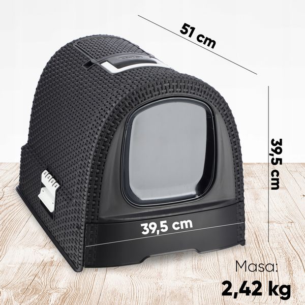 Curver 198846 Kuweta Dla Kota Toaleta Grafit zdjęcie 7