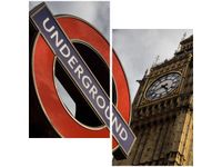 60X60CM BIG BEN DWU OBRAZ ŚCIAN