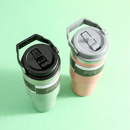 KUBEK TERMICZNY Z UCHWYTEM NA KAWĘ HERBATĘ SZCZELNY POJEMNY 900ML ZIELONY na Arena.pl