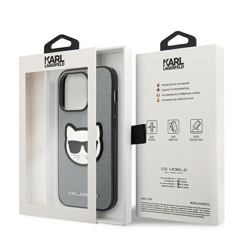 Etui Karl Lagerfeld do iPhone 14 Pro, Srebrny na Arena.pl
